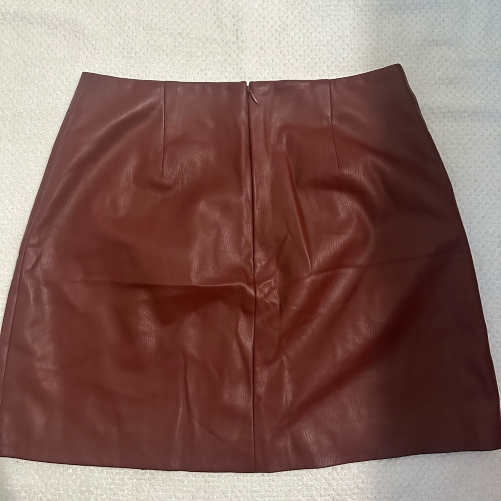 Maeve by Anthropologie Deep Red Mini Skirt - Picture 2 of 3